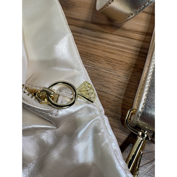 Bride Fanny Pack Waist Bag Metallic Gold Sparkly Wedding Bridal Bachelorette - Picture 5 of 6